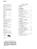 Preview for 2 page of Sony Walkman MZ-R909 Service Manual