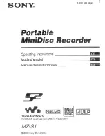 Sony walkman MZ-S1 Operating Instructions Manual предпросмотр