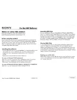 Предварительный просмотр 70 страницы Sony walkman MZ-S1 Operating Instructions Manual