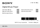 Preview for 1 page of Sony WALKMAN NW-A55L User Manual