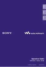 Sony Walkman NW-A805 Operation Manual предпросмотр