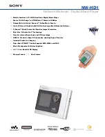 Preview for 1 page of Sony Walkman NW-HD1 Specifications