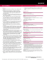 Preview for 2 page of Sony Walkman NW-S703FPINK Specifications