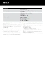 Preview for 3 page of Sony Walkman NWZ-A728BRUCE Specifications