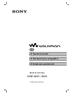 Sony Walkman NWZ-A845 (Romanian) Manual De  Instructiuni preview