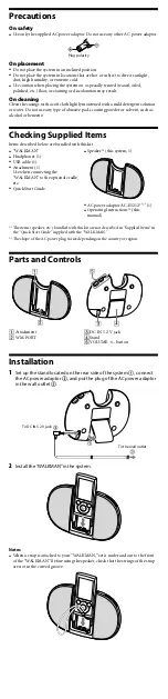 Предварительный просмотр 3 страницы Sony Walkman NWZ-E453K User Manual