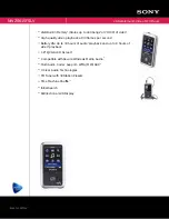 Preview for 1 page of Sony Walkman NWZ-S615FSLV Specifications