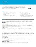 Sony Walkman NWZ-W273BLK Specifications preview