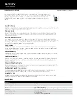 Preview for 1 page of Sony Walkman NWZ-X1051FBSMP Specifications