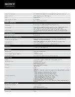 Preview for 2 page of Sony Walkman NWZ-X1051FBSMP Specifications