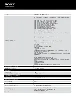 Preview for 3 page of Sony Walkman NWZ-Z1040 Specifications