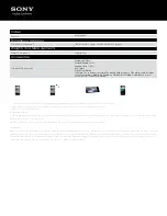 Preview for 4 page of Sony Walkman NWZ-Z1040 Specifications