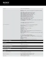 Preview for 3 page of Sony Walkman NWZ-Z1050 Specifications