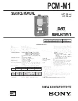 Preview for 1 page of Sony Walkman PCM-M1 Service Manual