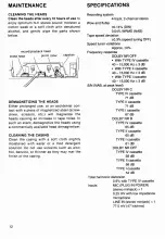 Preview for 12 page of Sony WALKMAN PROFESSIONAL Operating Instructions Manual