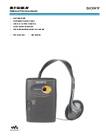 Предварительный просмотр 1 страницы Sony Walkman SRF-56 Specifications