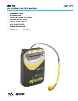 Preview for 1 page of Sony Walkman SRF-86 Specifications