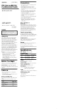 Preview for 1 page of Sony Walkman SRF-M35FP Operating Instructions