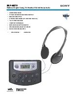 Preview for 1 page of Sony Walkman SRF-M37V Specifications