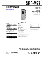 Предварительный просмотр 1 страницы Sony Walkman SRF-M97 Service Manual