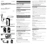 Preview for 1 page of Sony Walkman SRF-S84 Operating Instructions