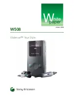 Предварительный просмотр 1 страницы Sony Walkman W508 White Paper