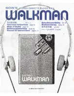 Preview for 1 page of Sony Walkman WM-2 Operating Instructions Manual