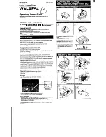 Preview for 1 page of Sony Walkman WM-AF54 Operating Instructions