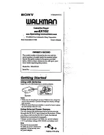 Sony WalkMan WM-EX102 Operating Instructions Manual preview