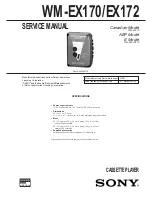 Preview for 1 page of Sony Walkman WM-EX170 Service Manual