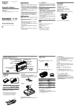 Sony Walkman WM-EX362 Operating Instructions preview