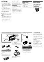 Preview for 2 page of Sony Walkman WM-EX362 Operating Instructions