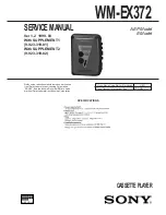 Sony Walkman WM-EX372 Service Manual preview