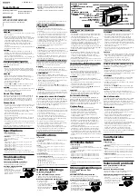 Preview for 1 page of Sony Walkman WM-EX382 Operating Instructions