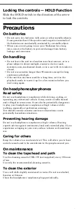 Preview for 4 page of Sony Walkman WM-EX500 User Manual