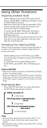 Preview for 3 page of Sony Walkman WM-EX501 User Manual