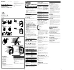 Preview for 1 page of Sony Walkman WM-EX615 Operating Instructions