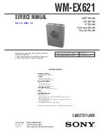 Preview for 1 page of Sony Walkman WM-EX621 Service Manual