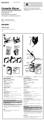 Sony Walkman WM-EX674 User Manual preview