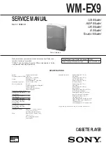 Sony Walkman WM-EX9 Service Manual preview