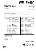 Sony Walkman WM-EX900 Service Manual preview