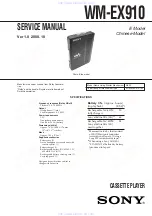 Preview for 1 page of Sony Walkman WM-EX910 Service Manual