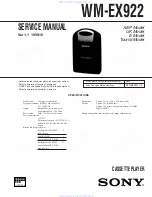 Preview for 1 page of Sony Walkman WM-EX922 Service Manual