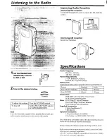 Preview for 3 page of Sony Walkman WM-FX121 Operating Instructions