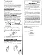 Preview for 4 page of Sony Walkman WM-FX121 Operating Instructions