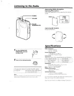 Preview for 4 page of Sony WALKMAN WM-FX123 Operating Instructions