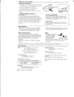 Preview for 4 page of Sony Walkman WM-FX161 Operating Instructions Manual