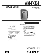 Preview for 1 page of Sony Walkman WM-FX161 Service Manual