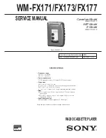 Preview for 1 page of Sony Walkman WM-FX171 Service Manual