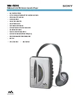 Preview for 1 page of Sony Walkman WM-FX195 Brochure & Specs